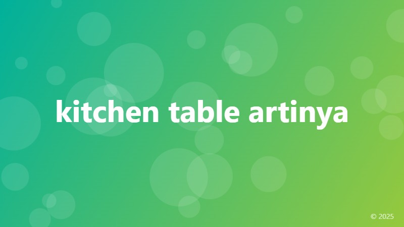 kitchen table artinya