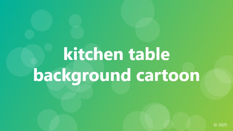 kitchen table background cartoon