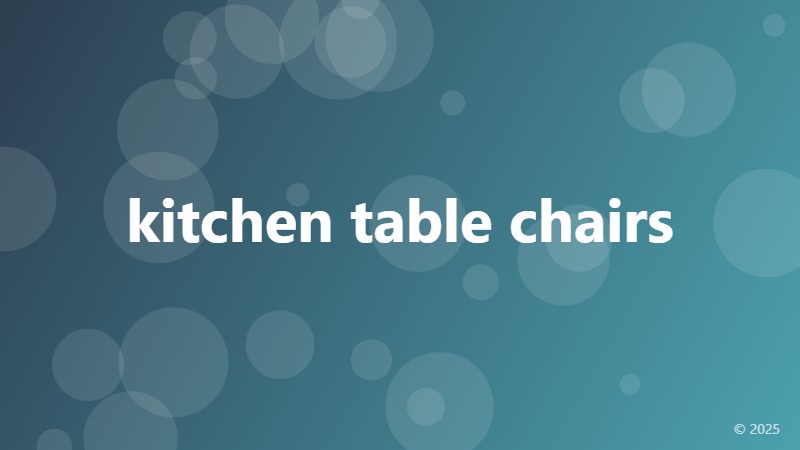 kitchen table chairs
