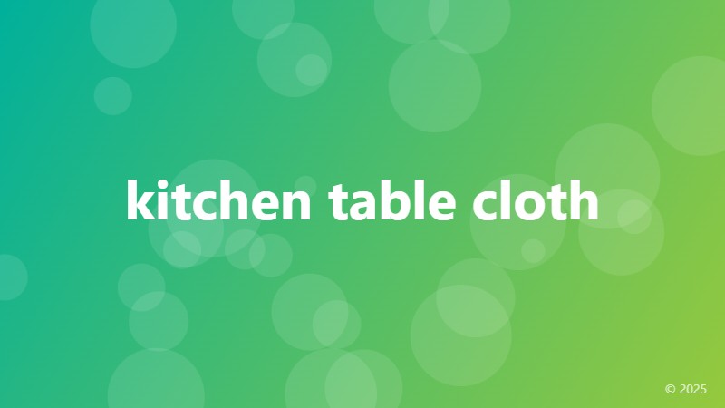 kitchen table cloth