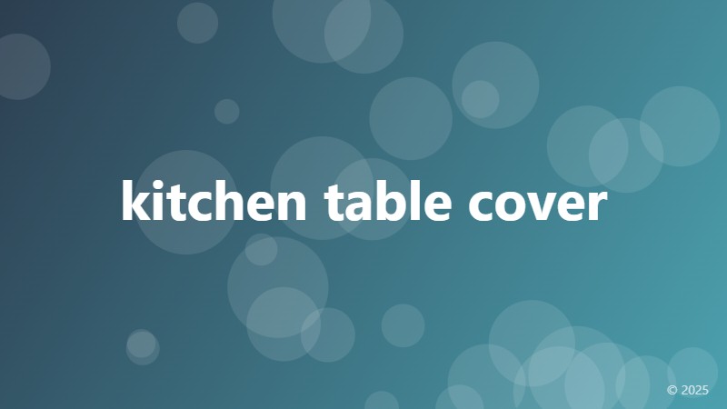 kitchen table cover