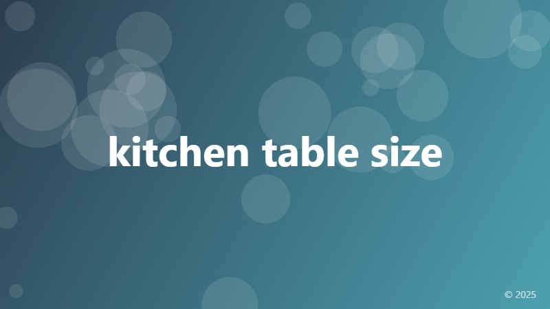 kitchen table size