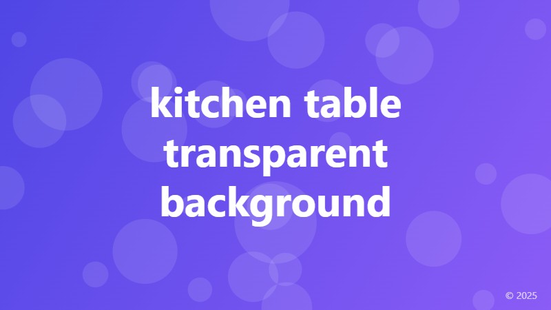 kitchen table transparent background